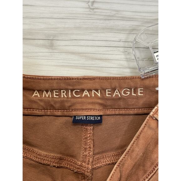 American Eagle Tomgirl Jeans Womens 0 Distressed Super Stretch Ripped Pants Deni - Picture 7 of 15